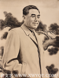 肖耀彩作品《周总理永远活在我们心中》69X52cm 1976年